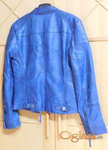Plava kozna jakna